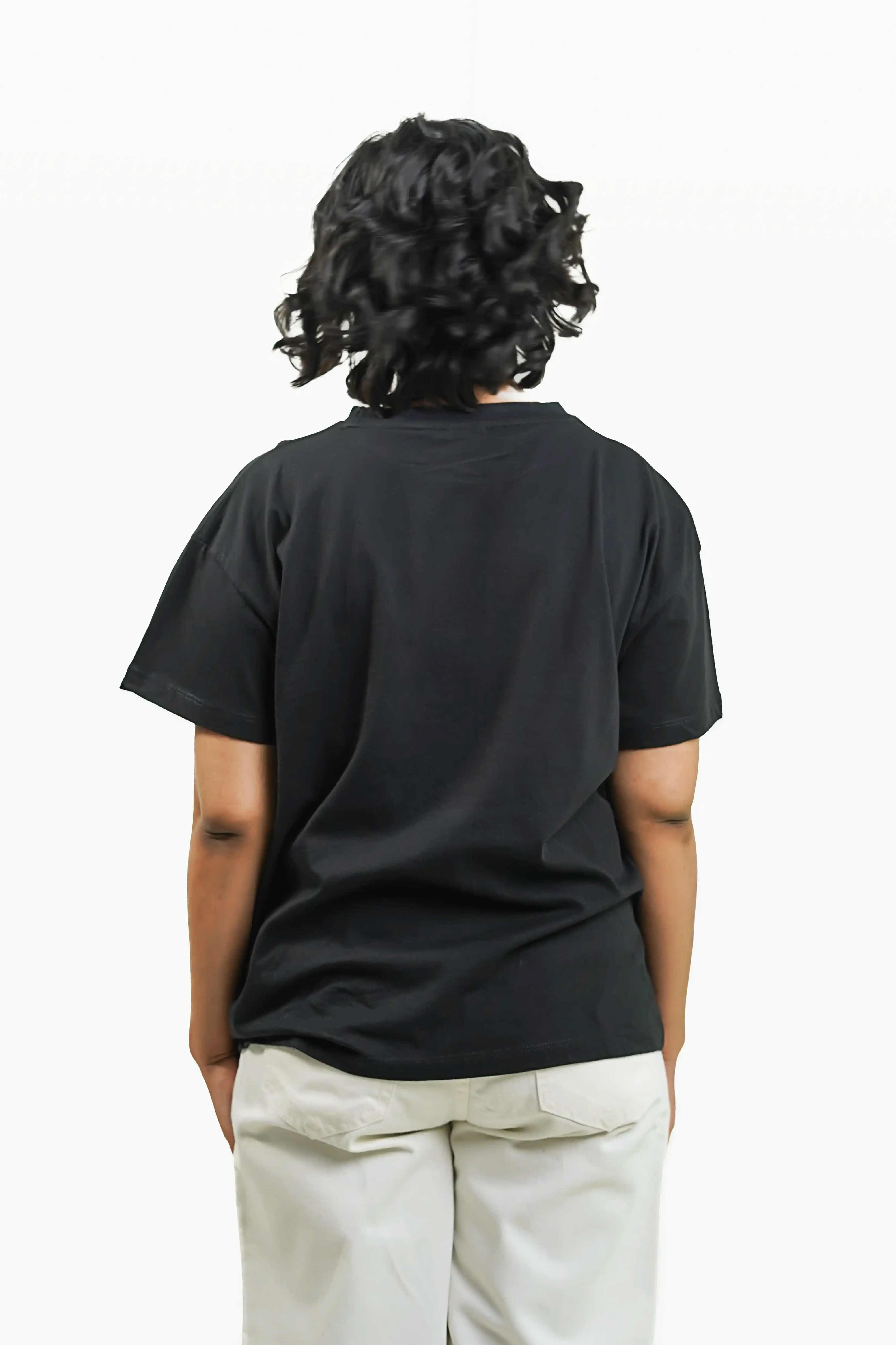 Plain Black Women Tee