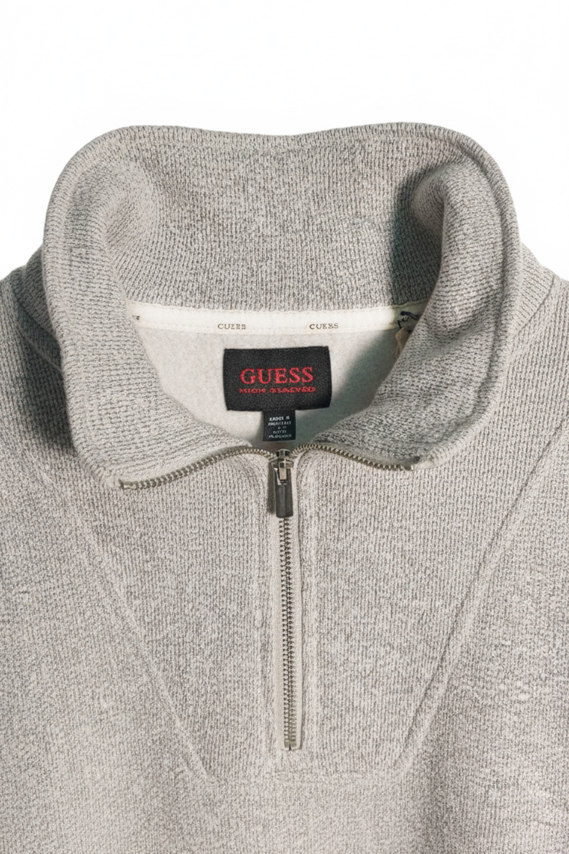 Mock Neck Sweat with Zip (Light Grey)