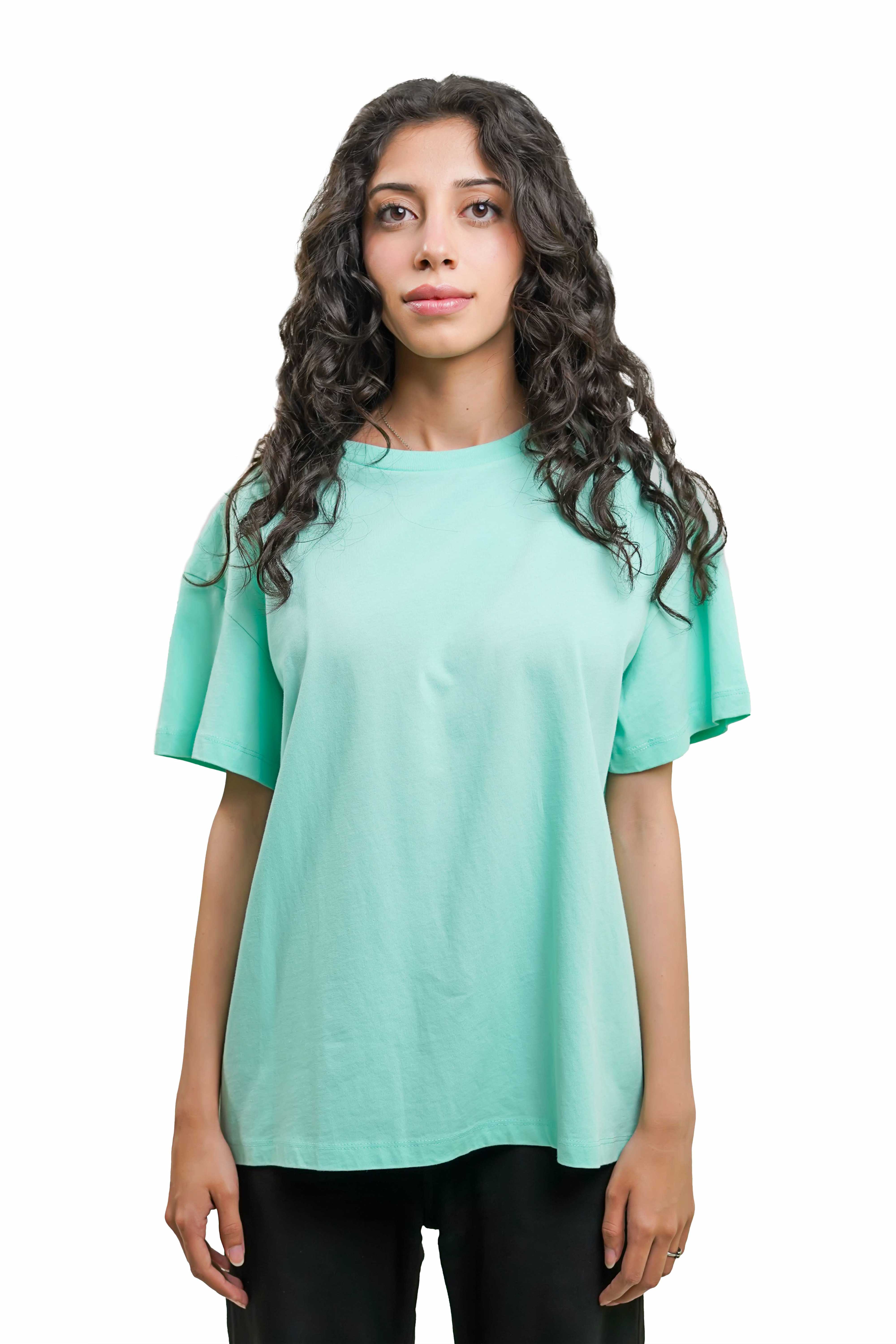 Plain Mint Green Women Tee