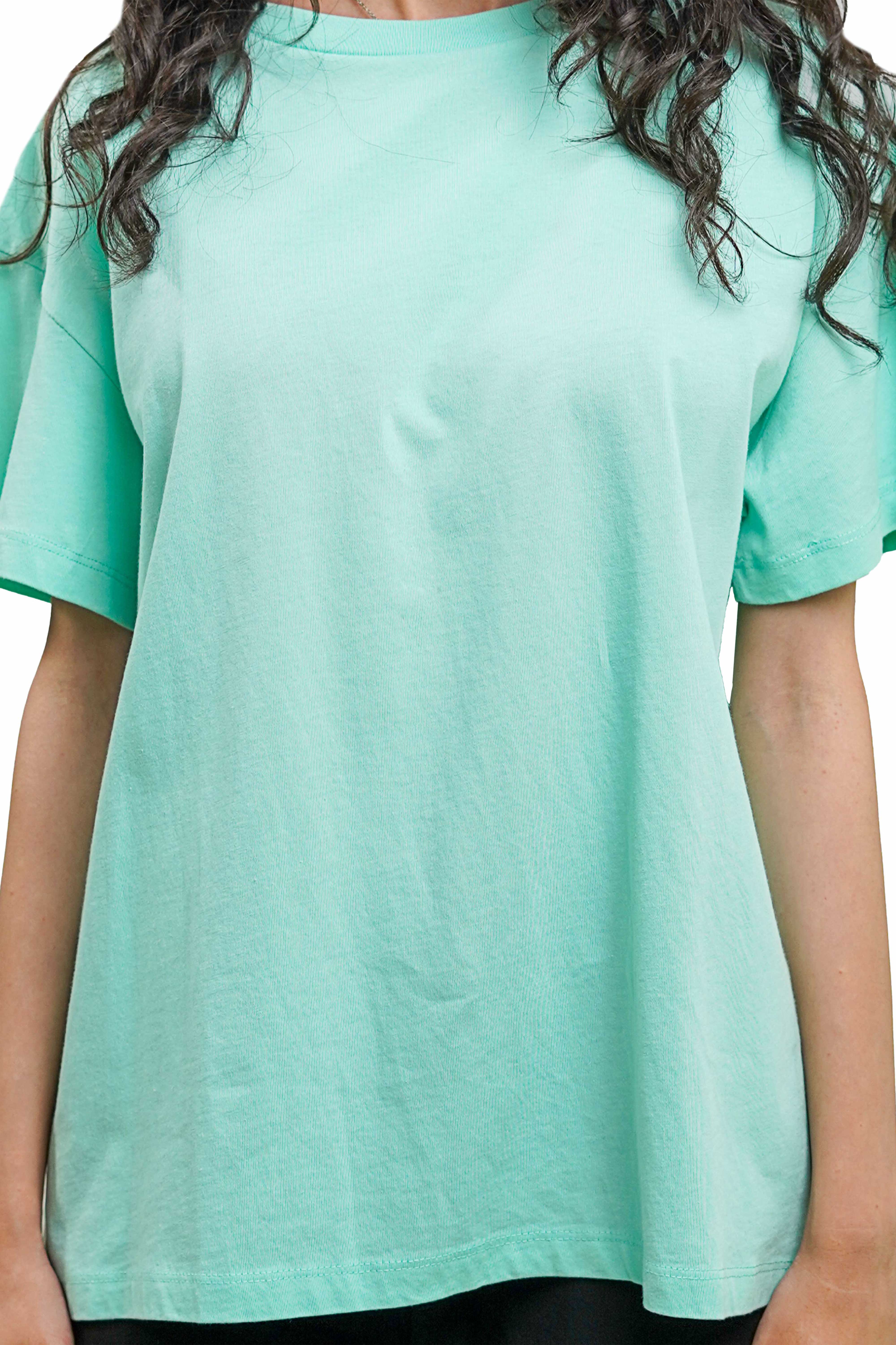 Plain Mint Green Women Tee