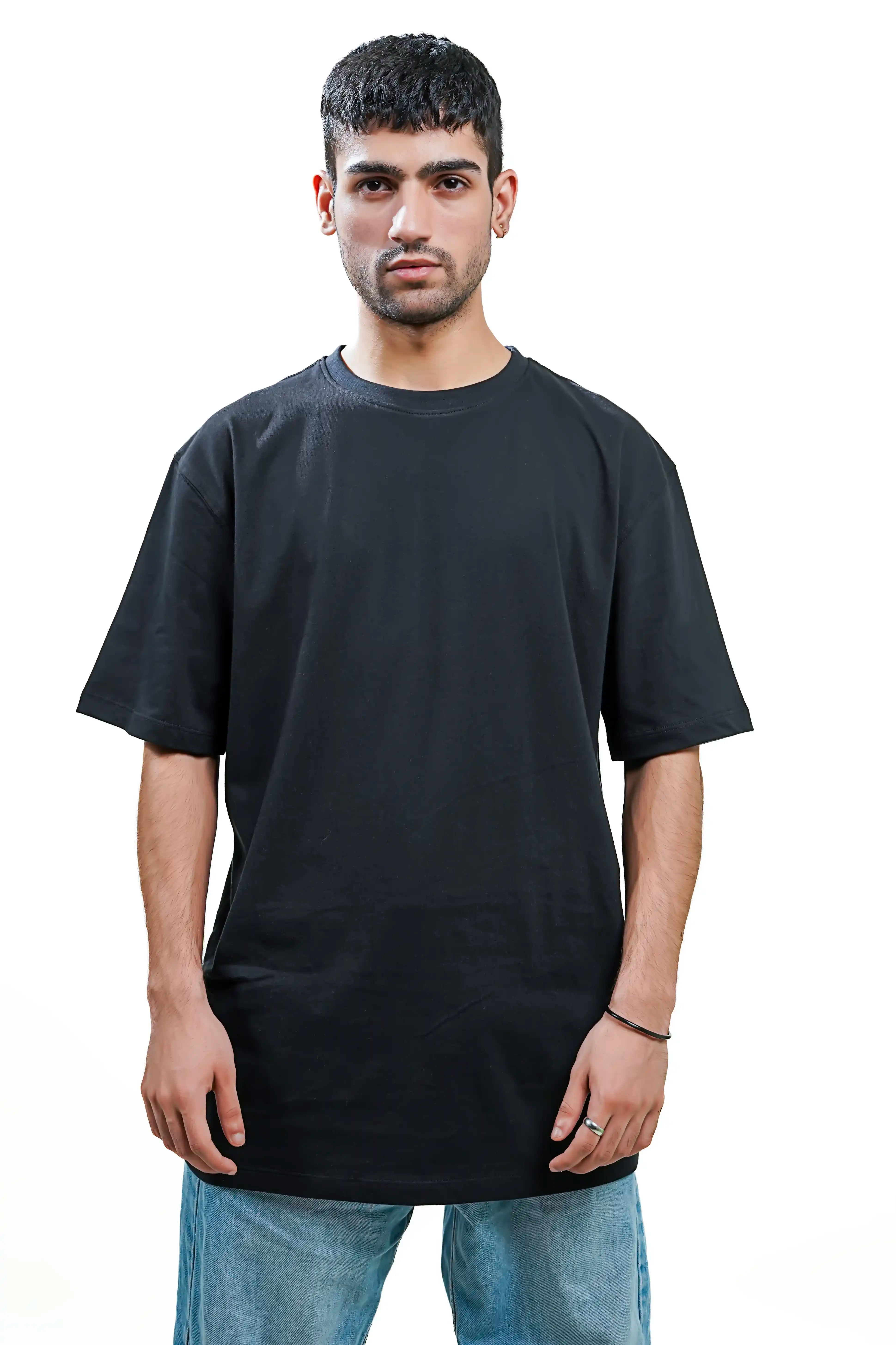 Plain Black Men Tee
