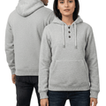 Placket Fur Unisex Hoodie (Light Grey)