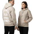 Washed-Out Unisex Hoodie with Text (Fawn)