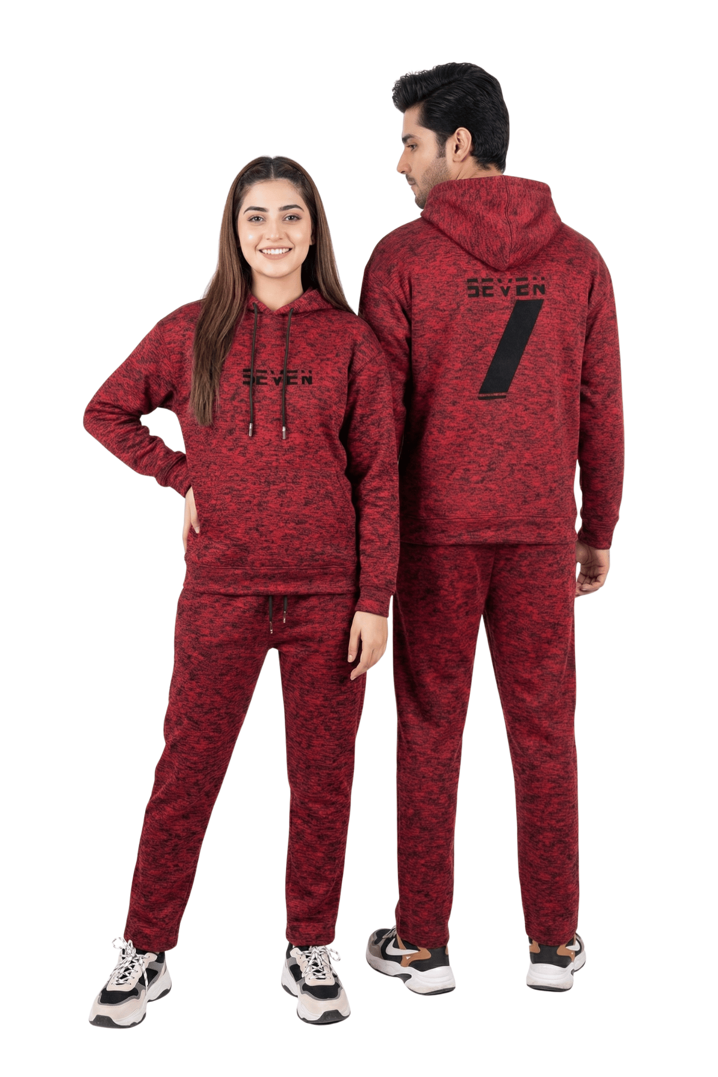 Crimson Weave Tracksuit – Bold Knit Edition