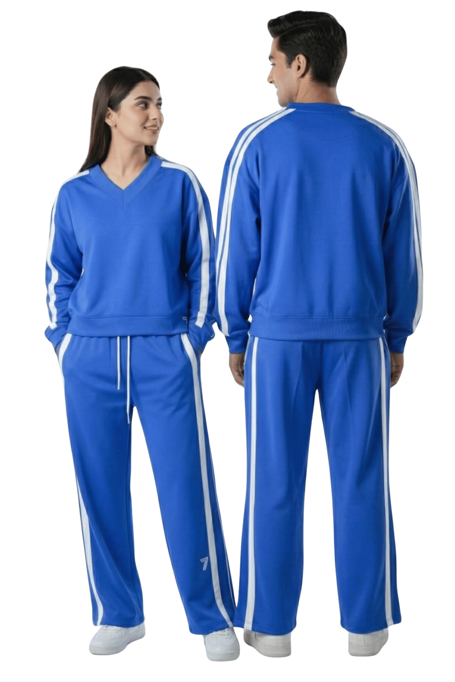 Electric Azure V-Neck Tracksuit – Motion Active Edition