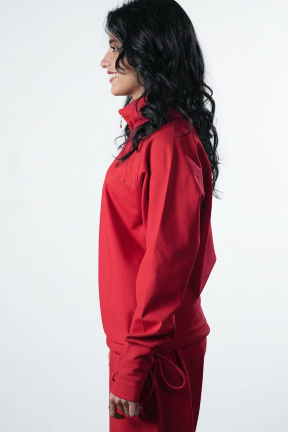 Crimson Core Zip-Up Tracksuit – Comfort Flex Edition