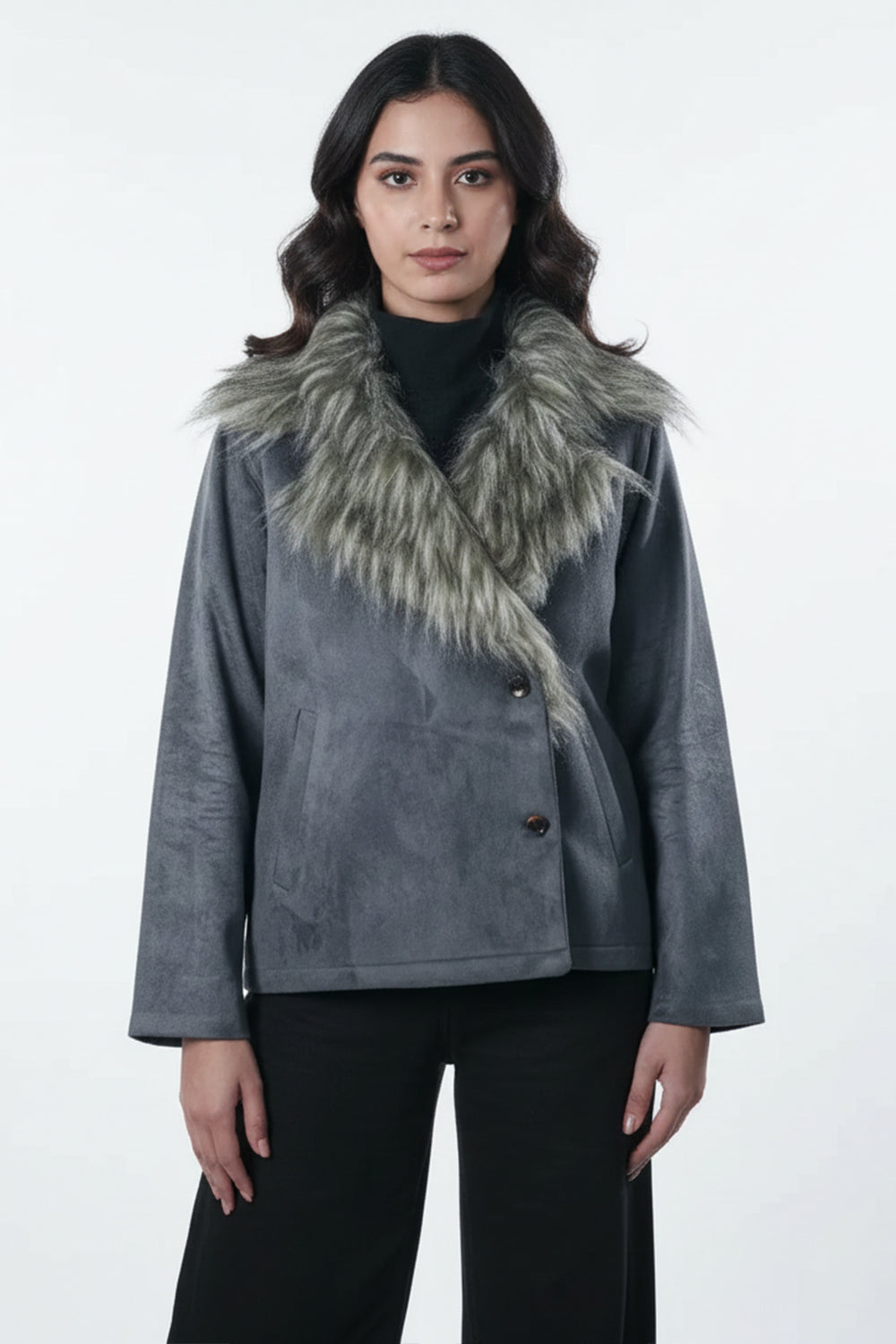 Smoke Peak Fur-Collar Puffer Jacket