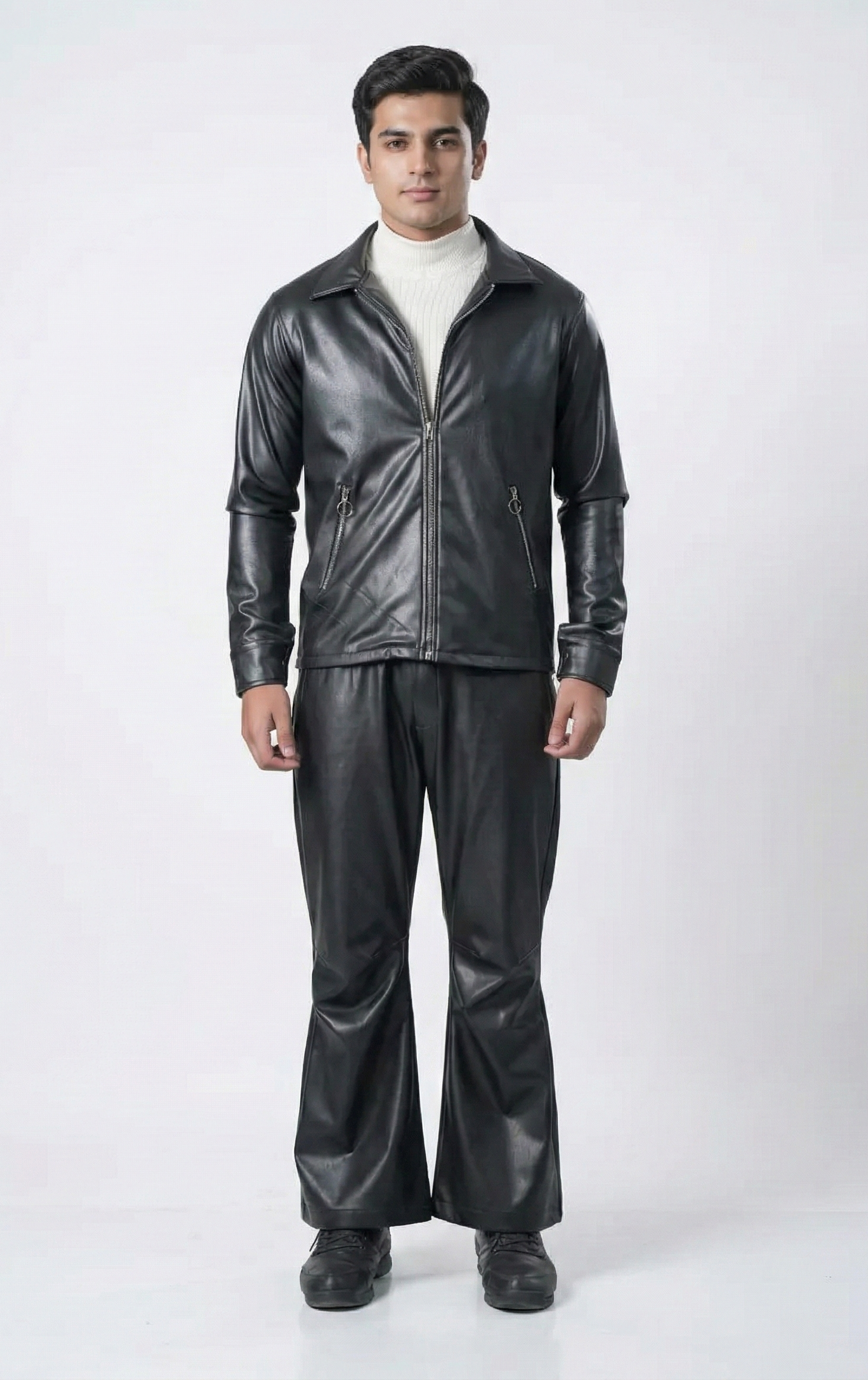 Men’s Retro Phantom Leather Co-ord Set