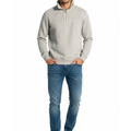 Mock Neck Sweat with Zip (Light Grey)