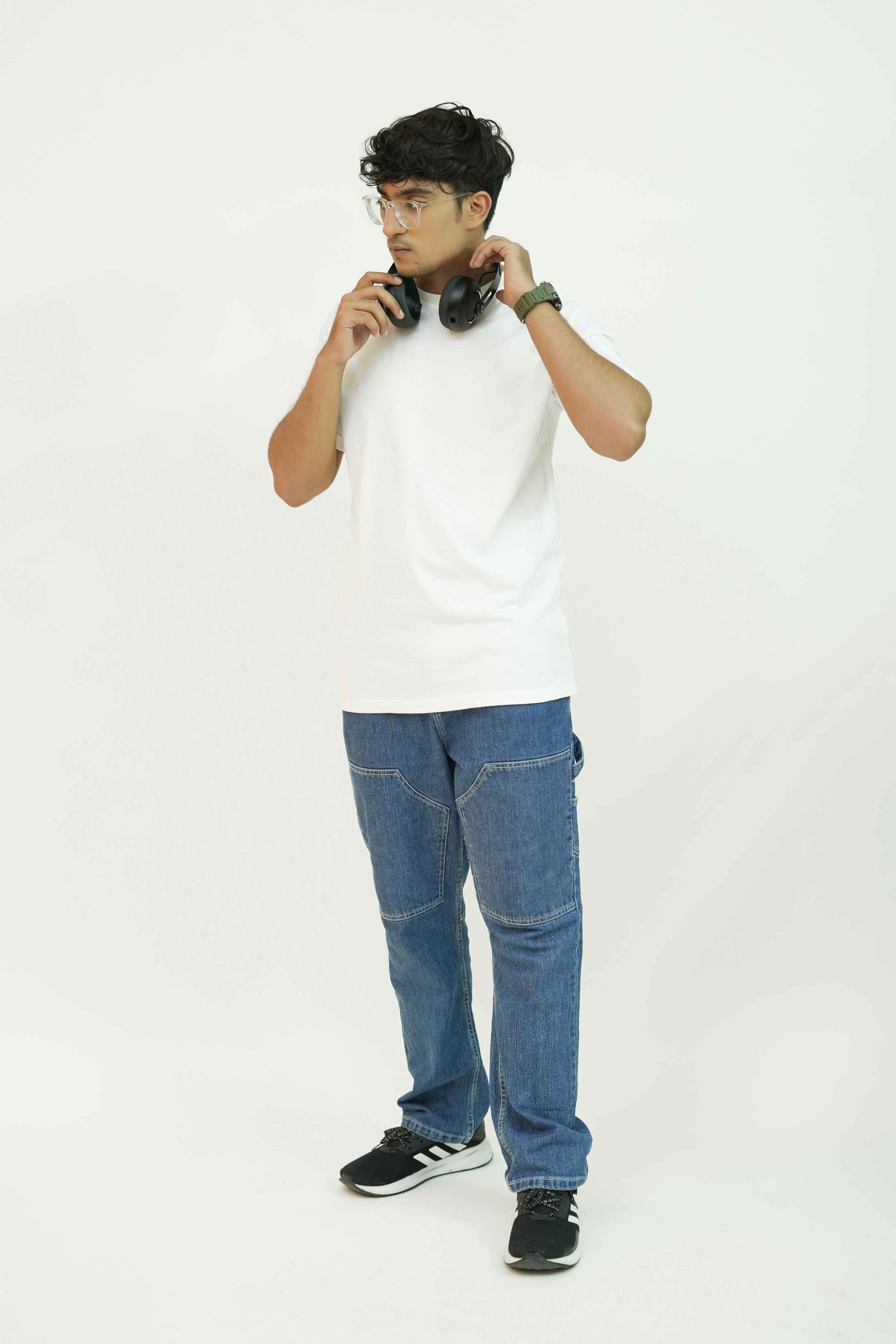 Plain White Men Tee