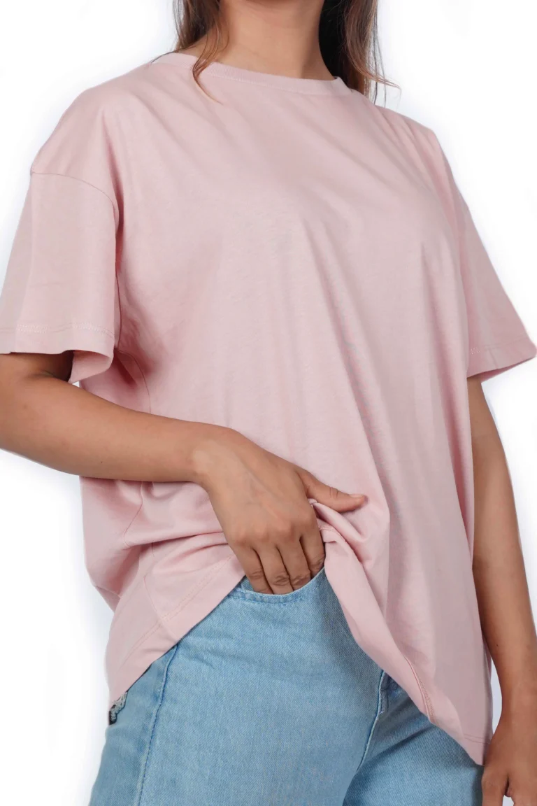Plain Dusty Pink Women Tee