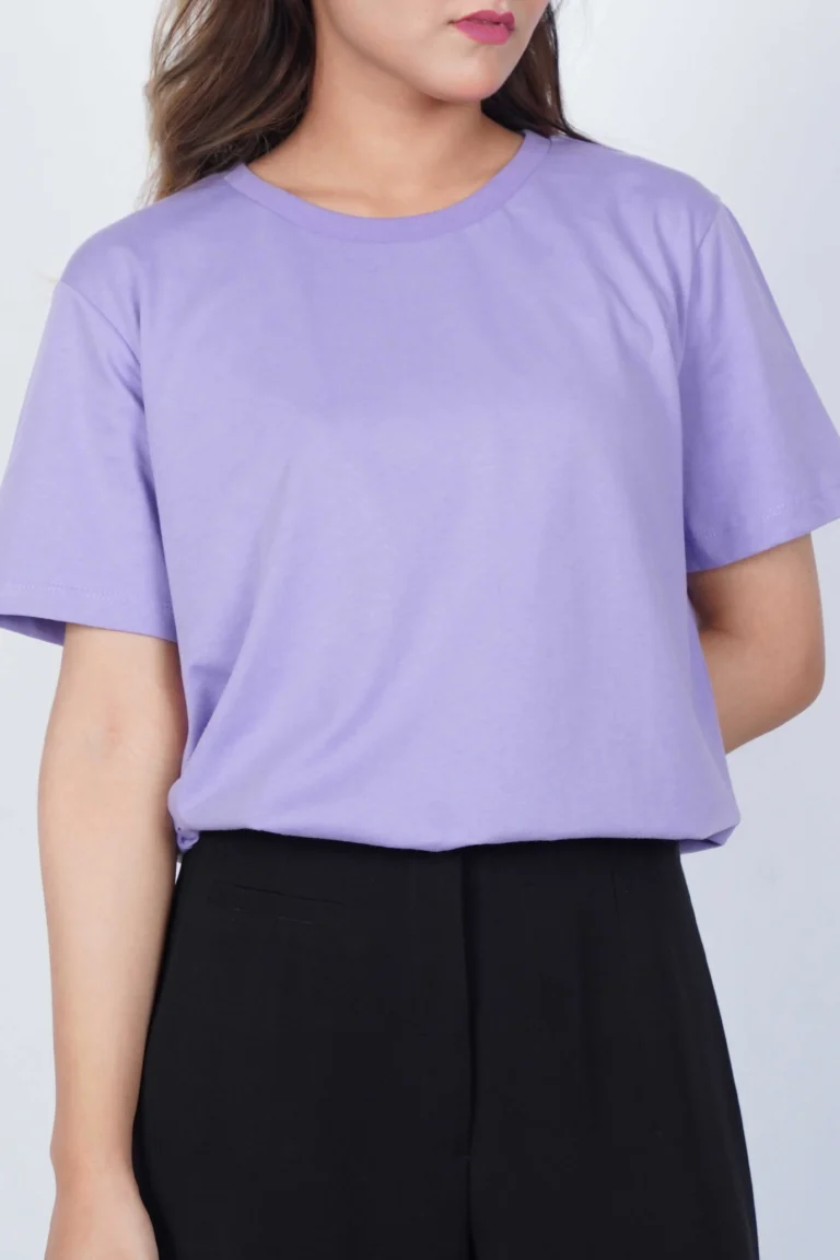 Plain Soft Purple Women Tee