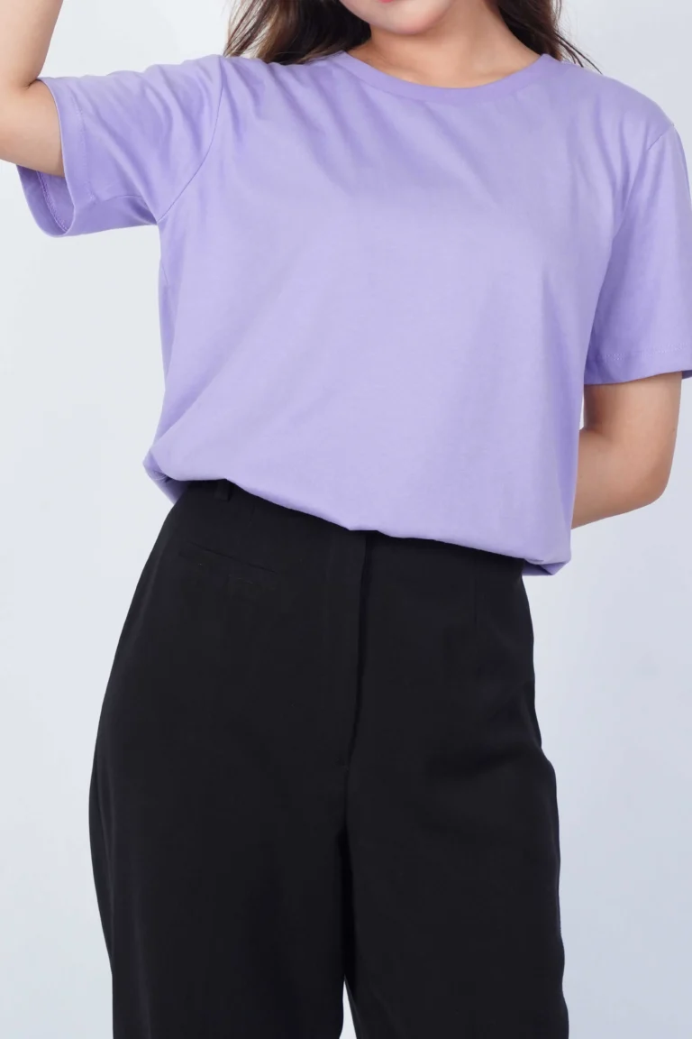 plain-purple-regular-fit-t-shirt-woman-put-on-2