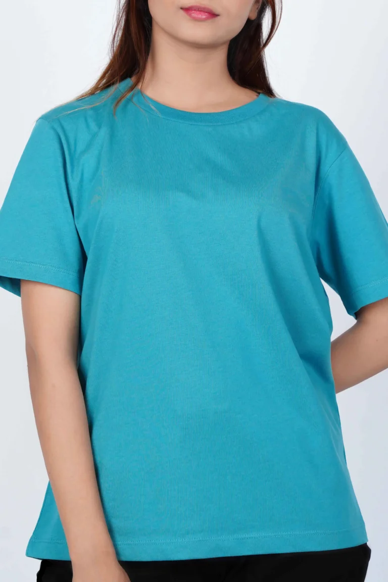Plain Teal Women Tee